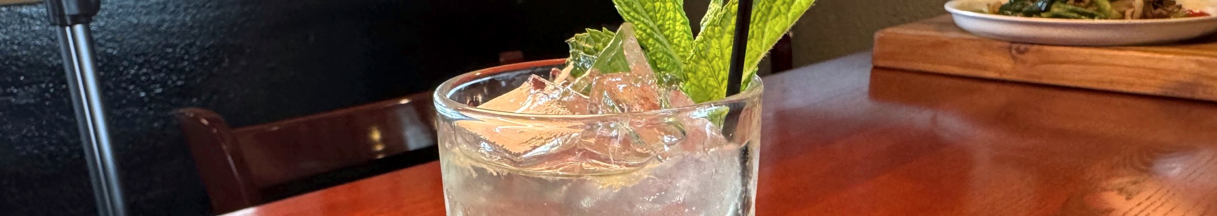 Iced cocktail on the dining table at Nakhon Luang